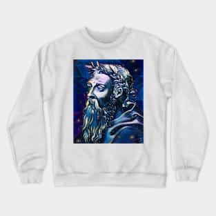 Heraclitus Dark Night Portrait | Heraclitus Artwork 5 Crewneck Sweatshirt